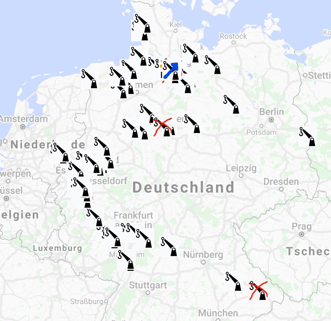 Projekt: Kartographie historischer Krane